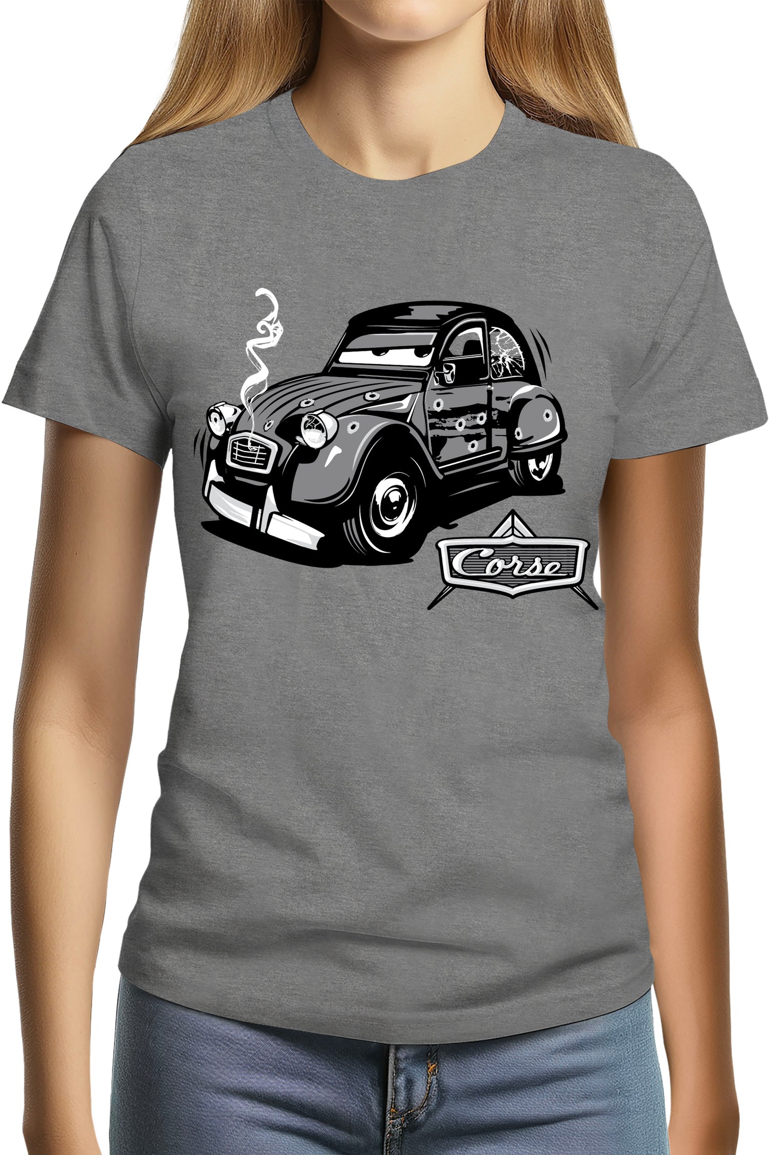 T-Shirt Femme Deuch dessin animé made in Corse