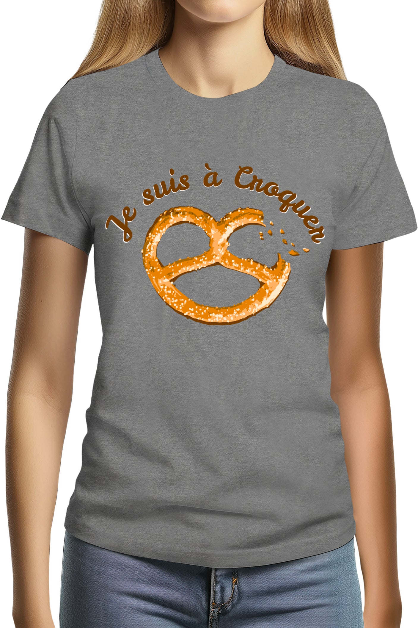 T-Shirt Femme Je suis à croquer Bretzel