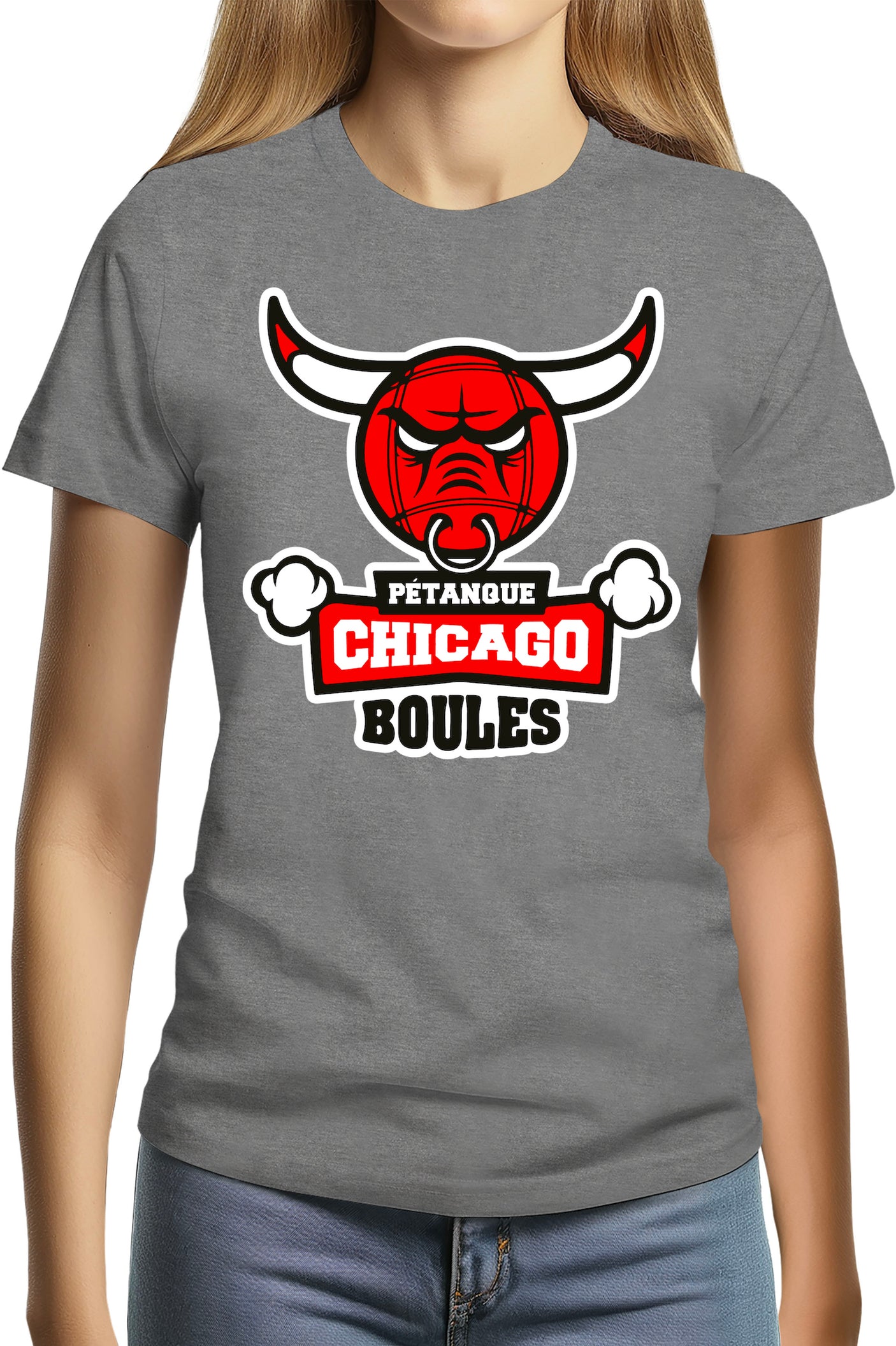 T-Shirt Femme Pétanque de Chicago