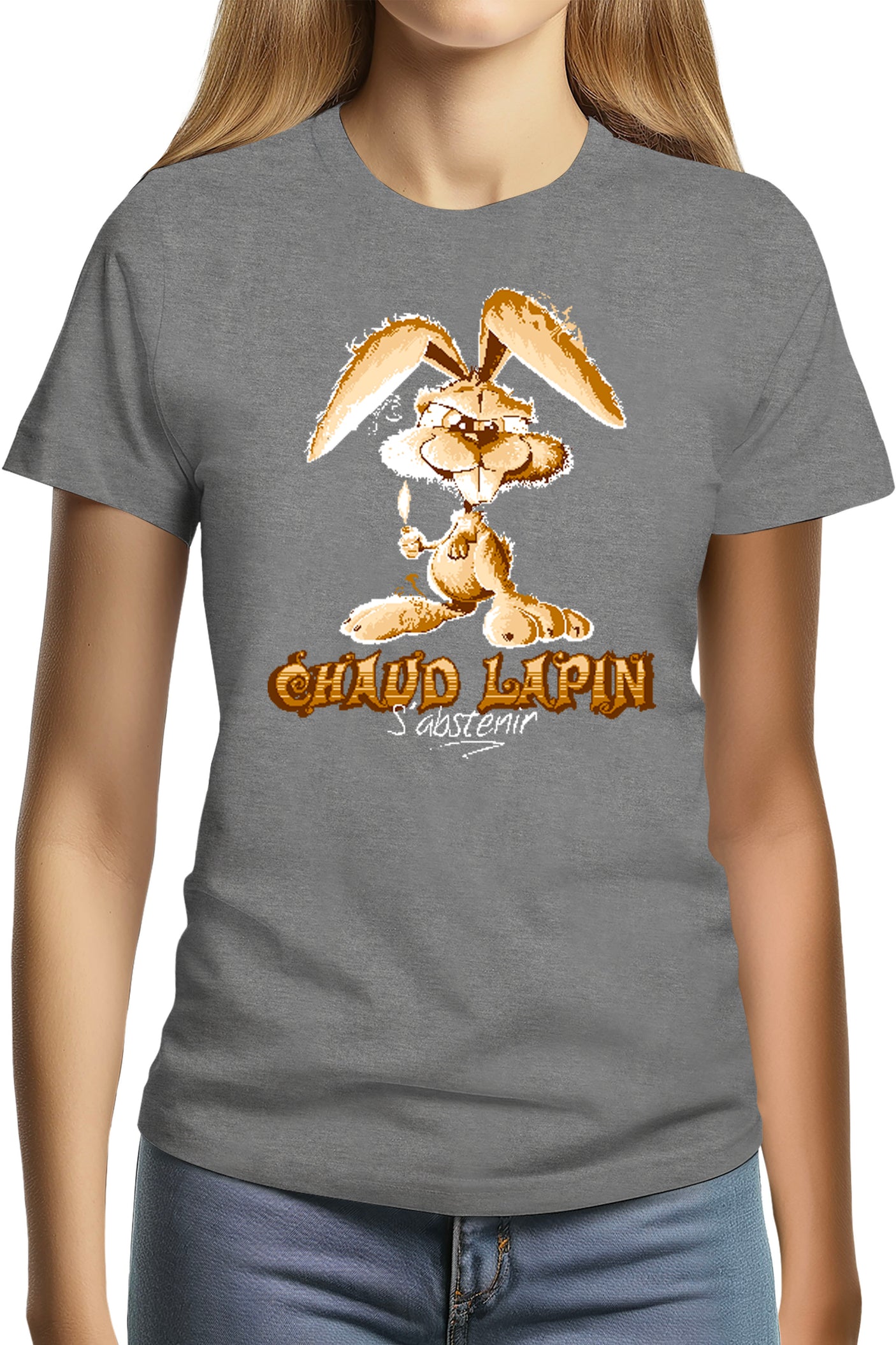 T-Shirt Femme Chaud lapin s'abstenir