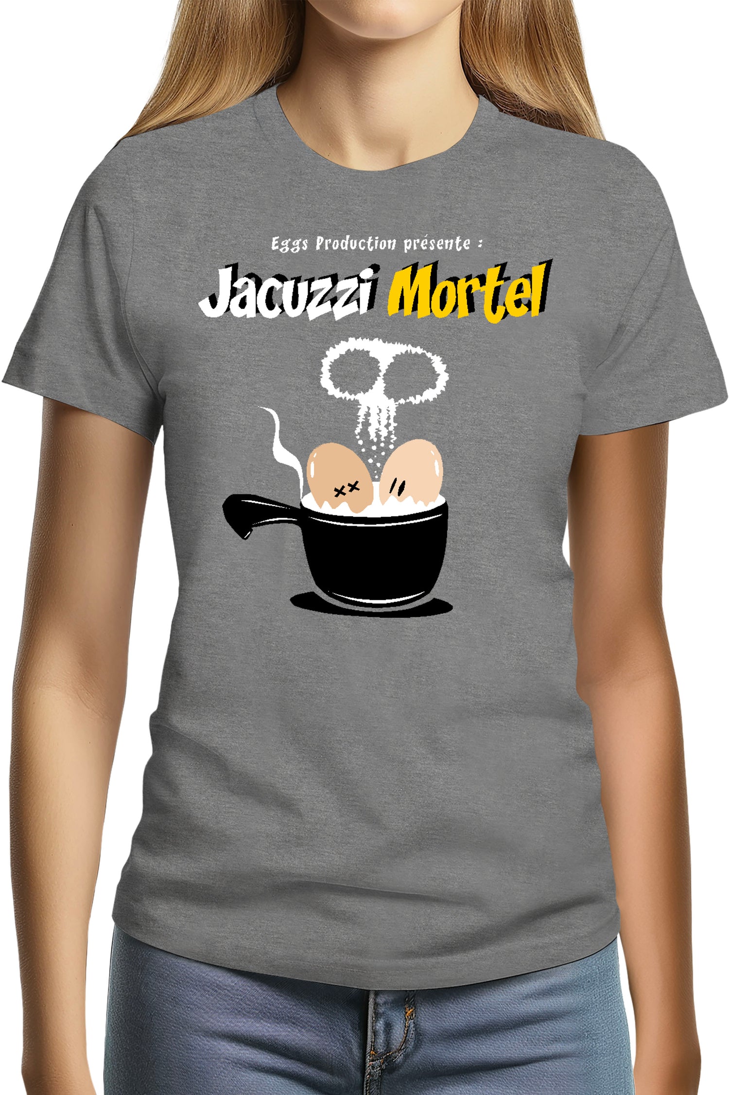 T-Shirt Femme Des Oeufs dans un jacuzzi