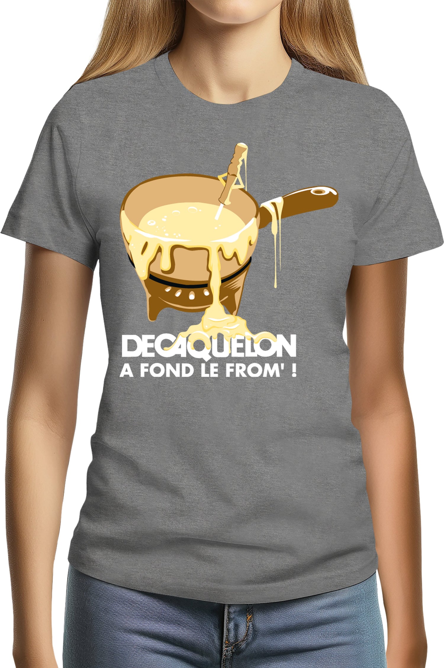 T-Shirt Femme Decaquelon à fond le fromage