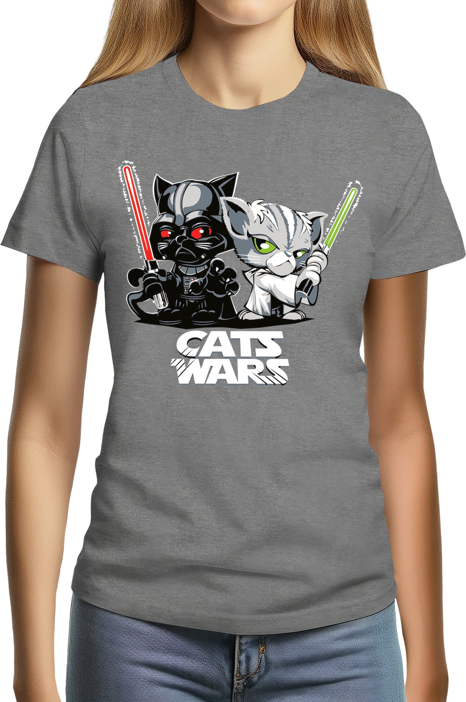 T-Shirt Femme Le coté obscur des chats