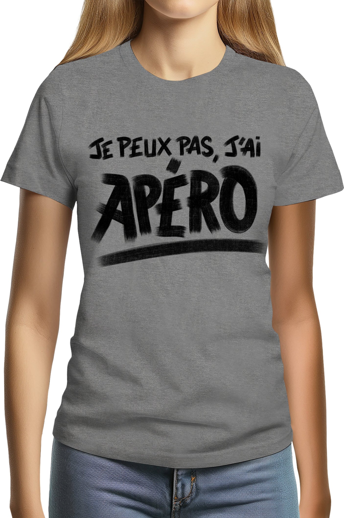 T-Shirt Femme Je peux pas, j'ai apéro