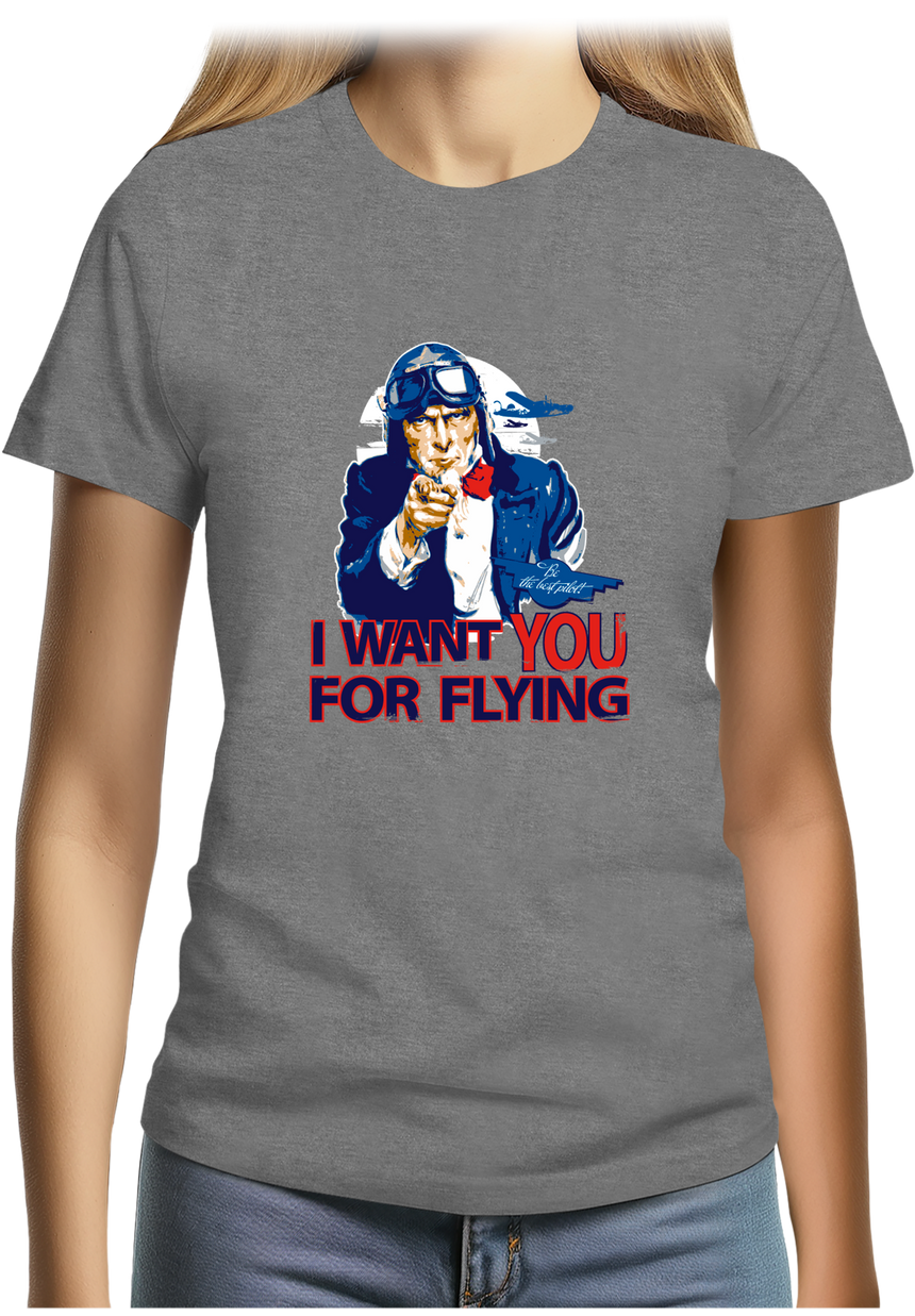 T-Shirt Femme I Want You for flying USA
