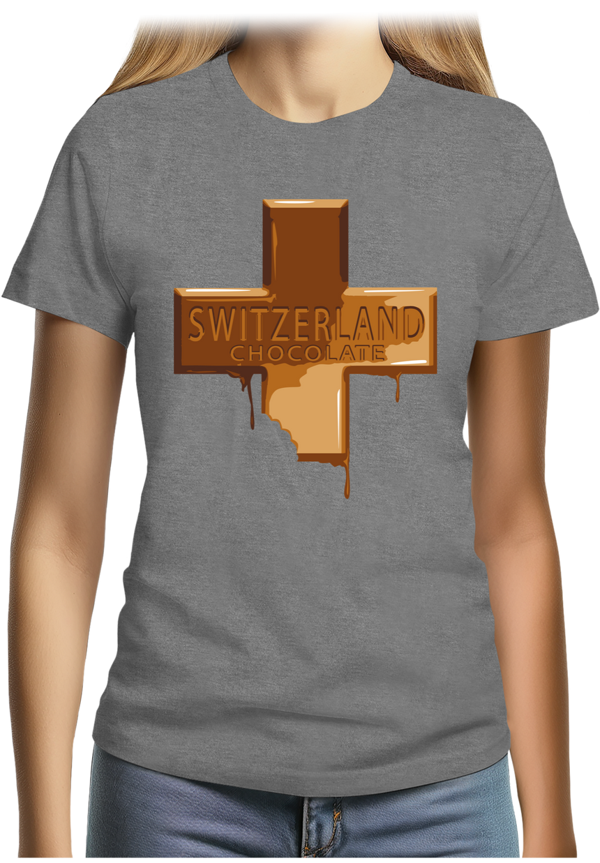 T-Shirt Femme La croix suisse en chocolat