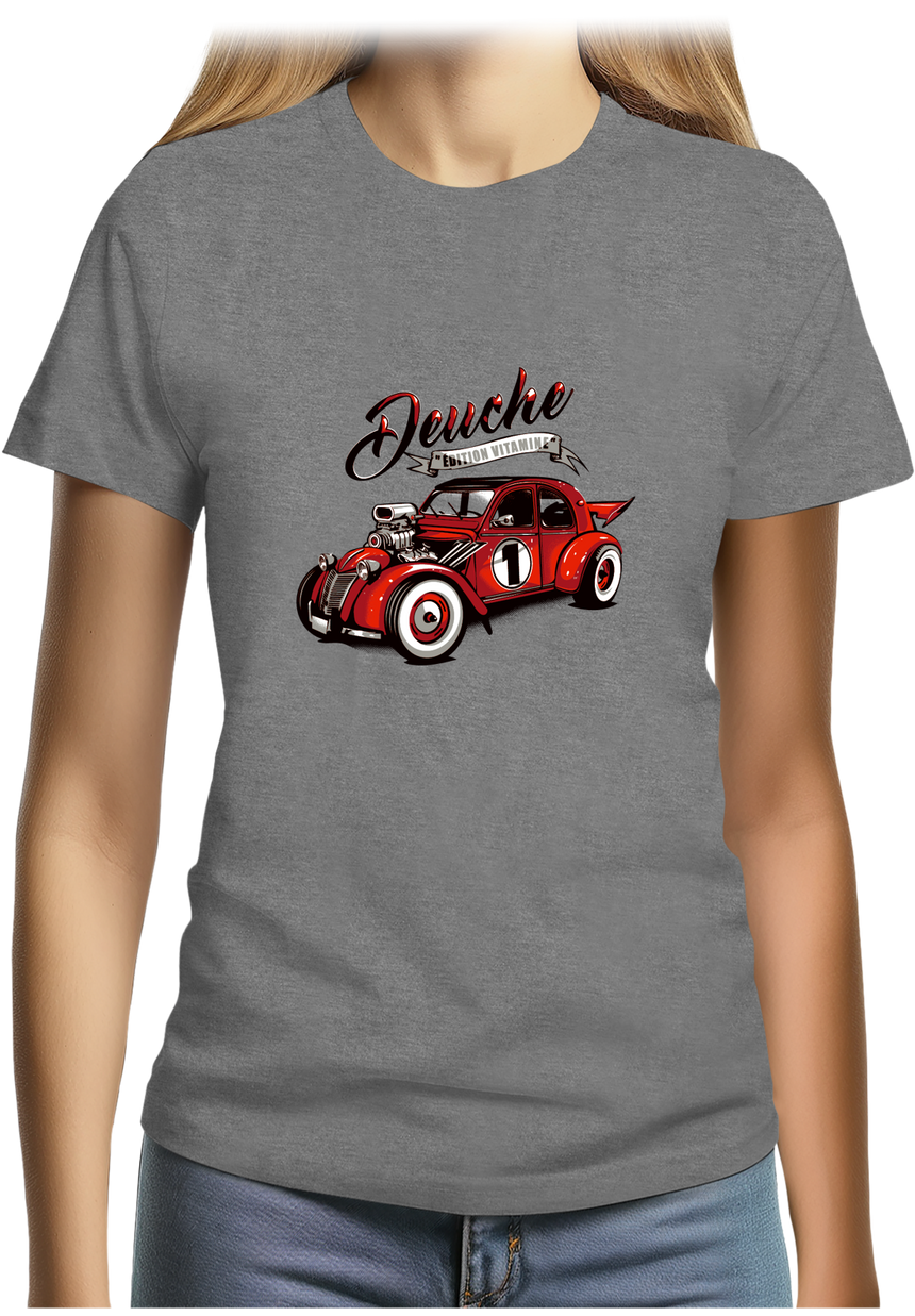 T-Shirt Femme Voiture 2CV version vitamine