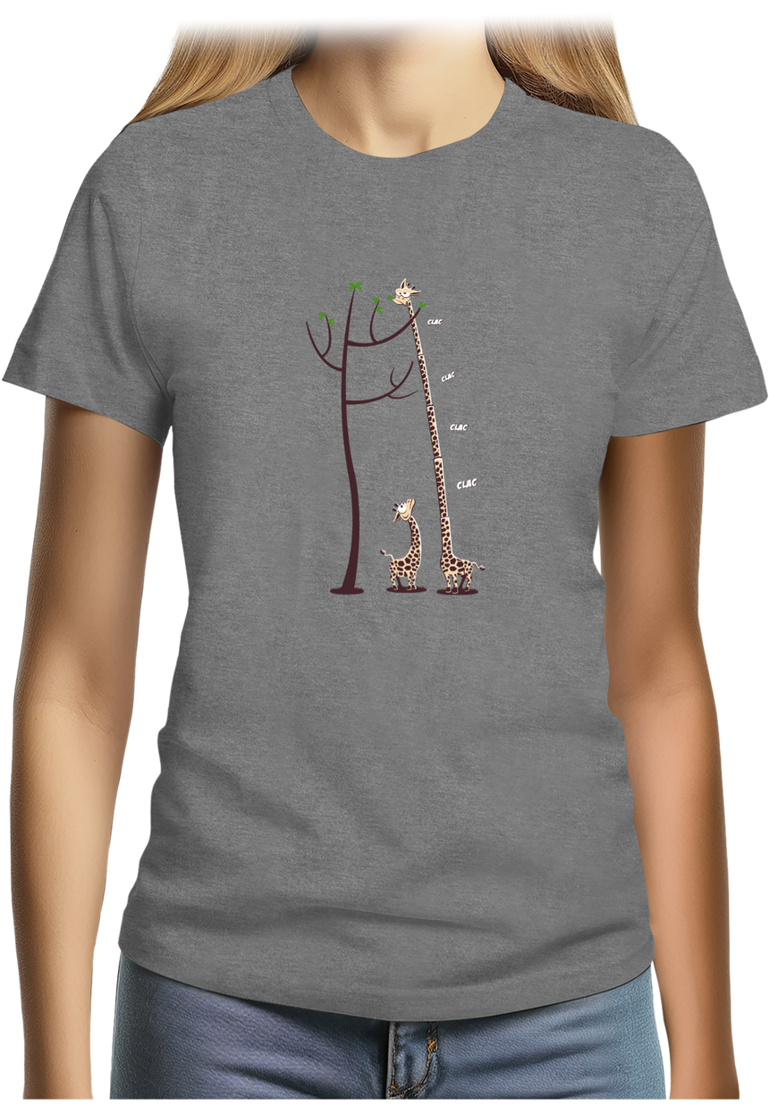 T-Shirt Femme Girafe dépliable