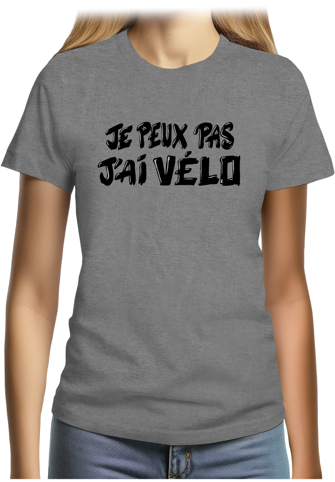 T-Shirt Femme Je peux pas, j'ai vélo