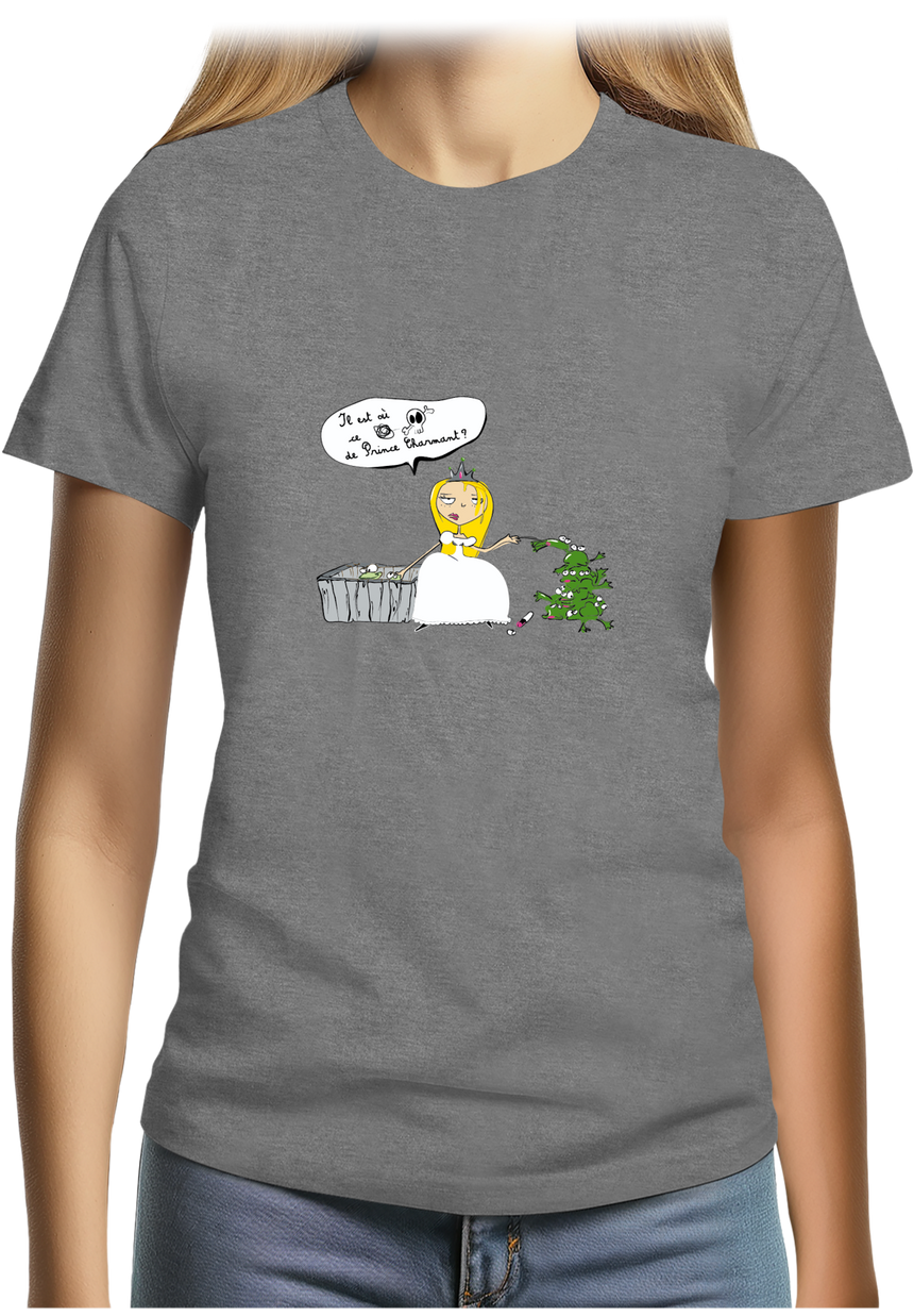 T-Shirt Femme Je cherche le prince charmant