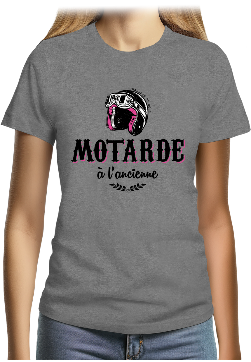 T-Shirt Femme Motarde à l'ancienne