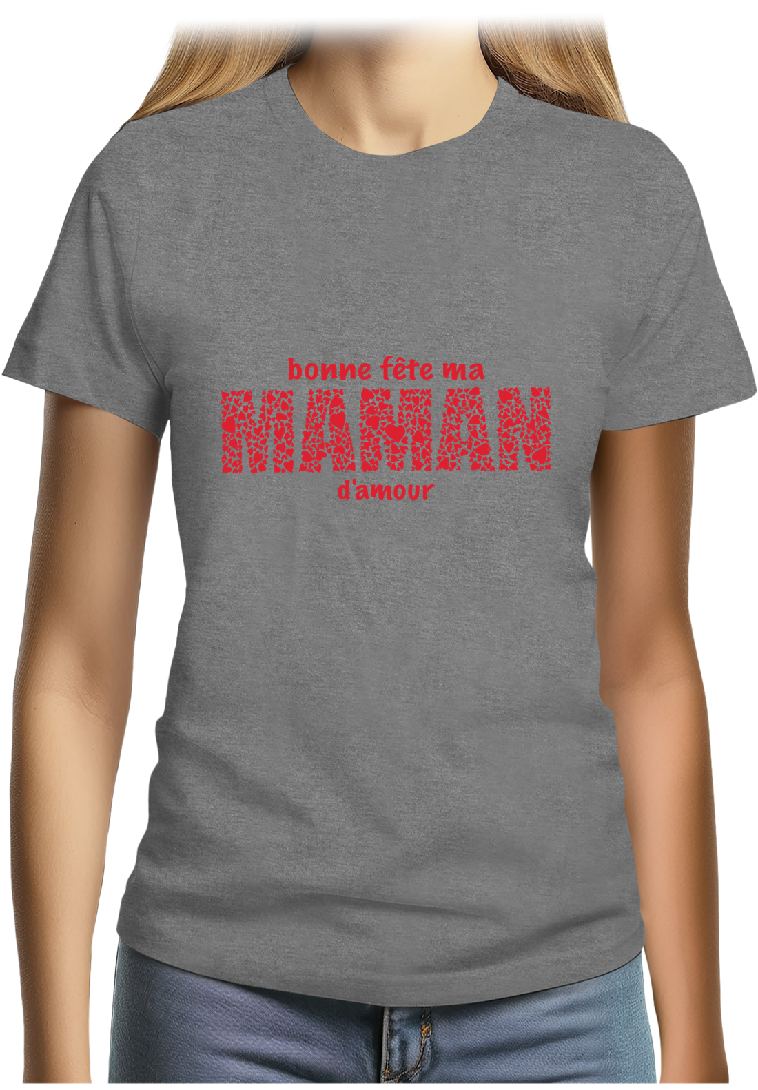 T-Shirt Femme Bonne fête maman d'amour