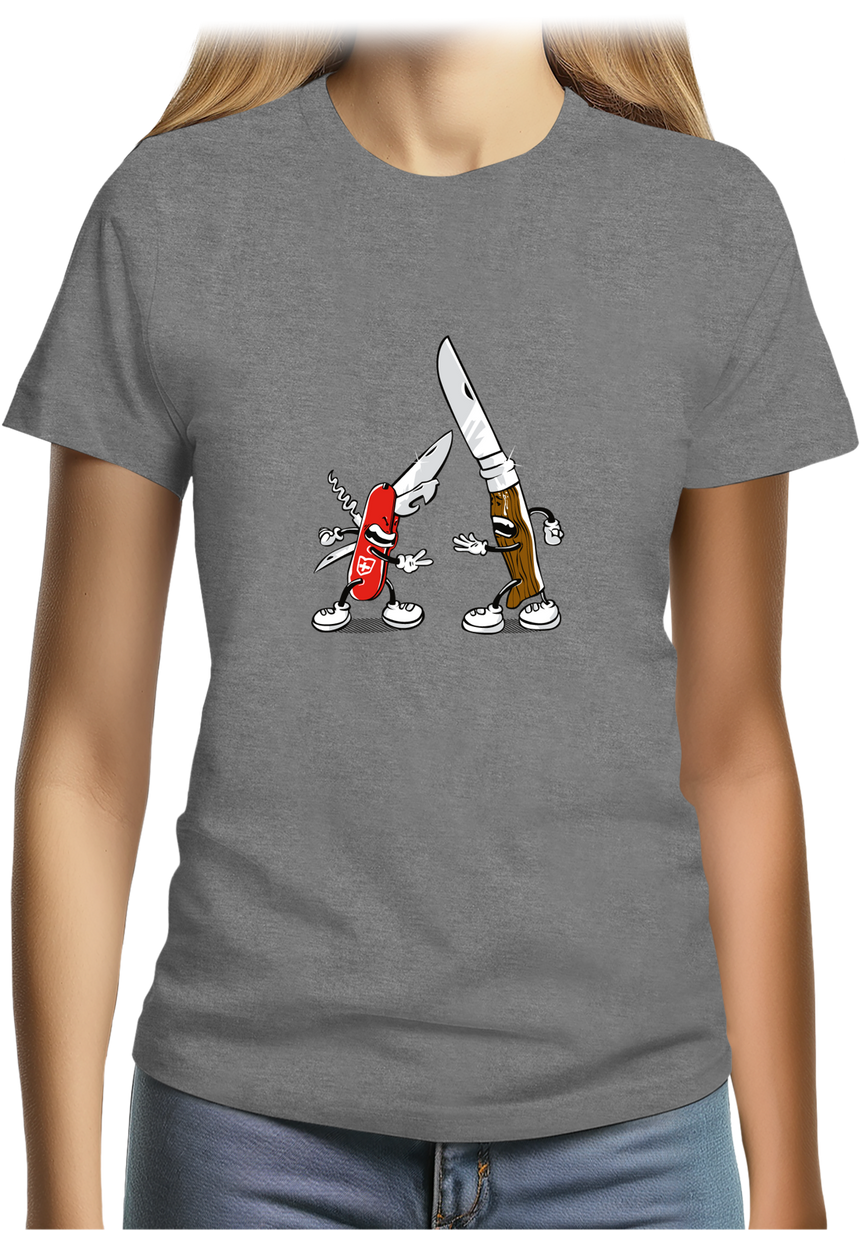 T-Shirt Femme Shifumi couteaux Suisse contre Savoie