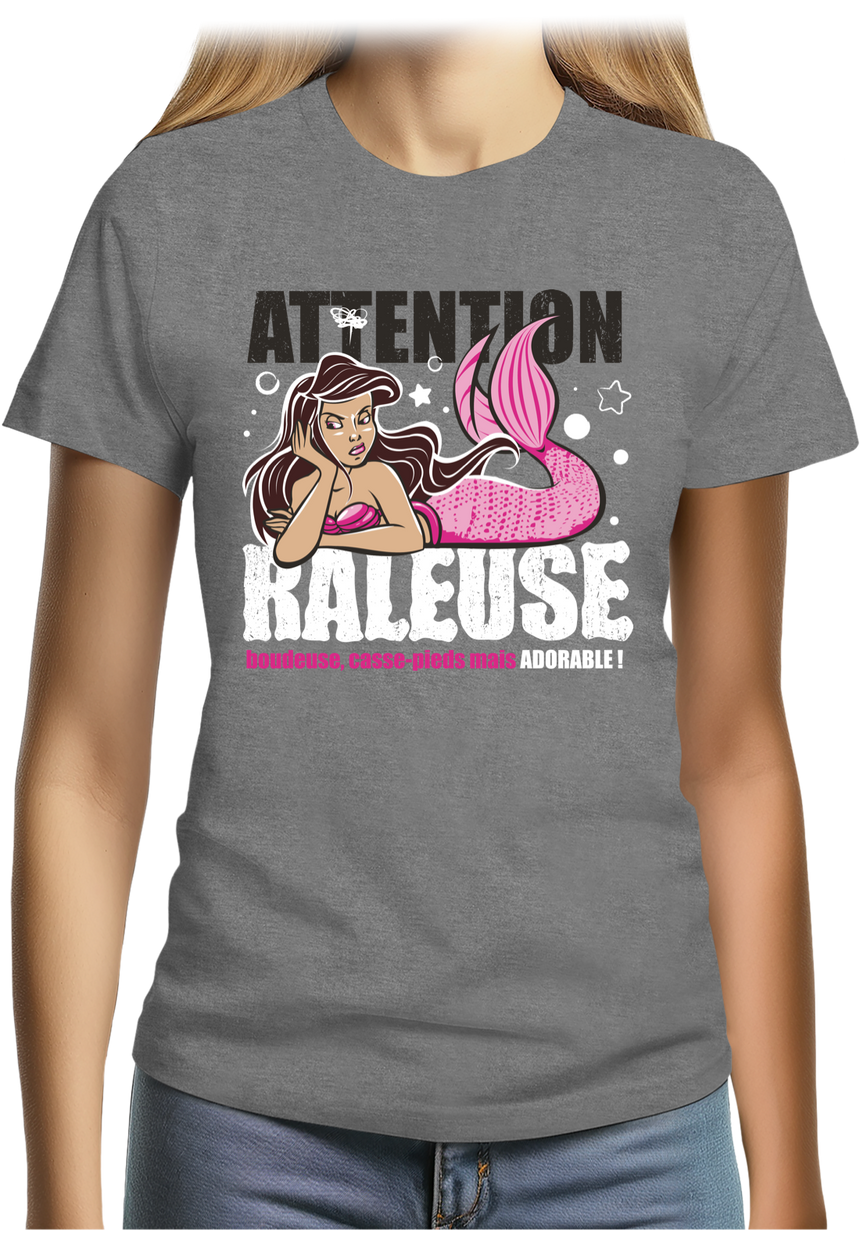 T-Shirt Femme Attention sirène râleuse
