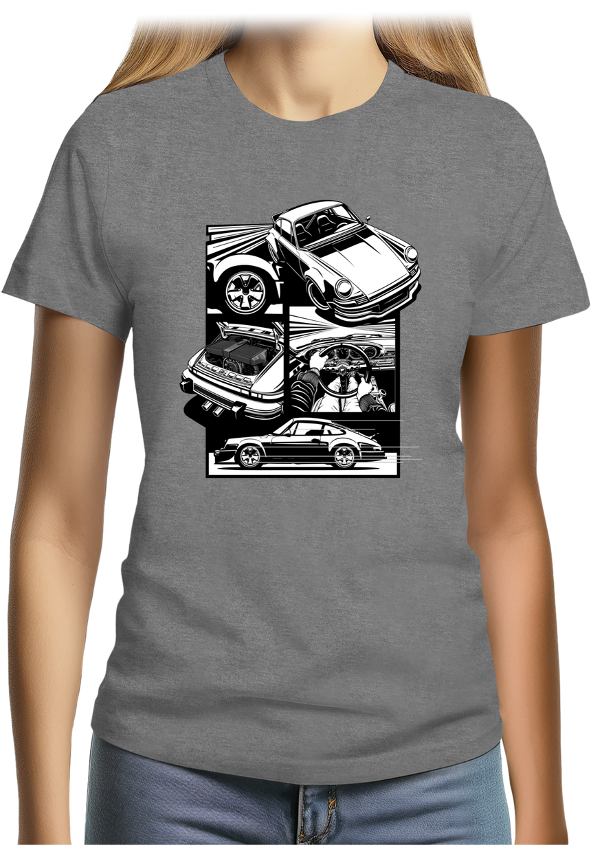T-Shirt Femme Voiture 930 Turbo en bande dessiné
