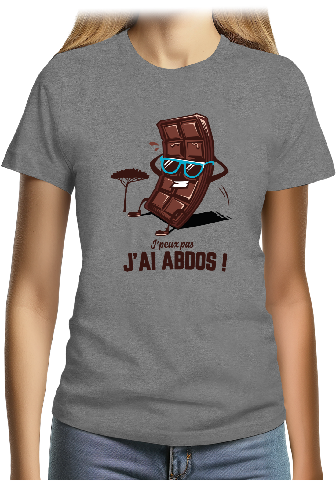 T-Shirt Femme Des abdos en tablette de chocolat