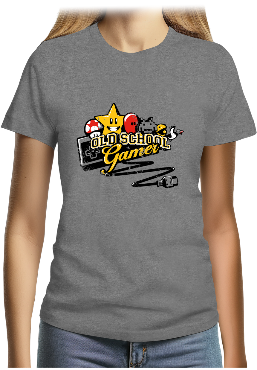 T-Shirt Femme Old School Gamer Vintage