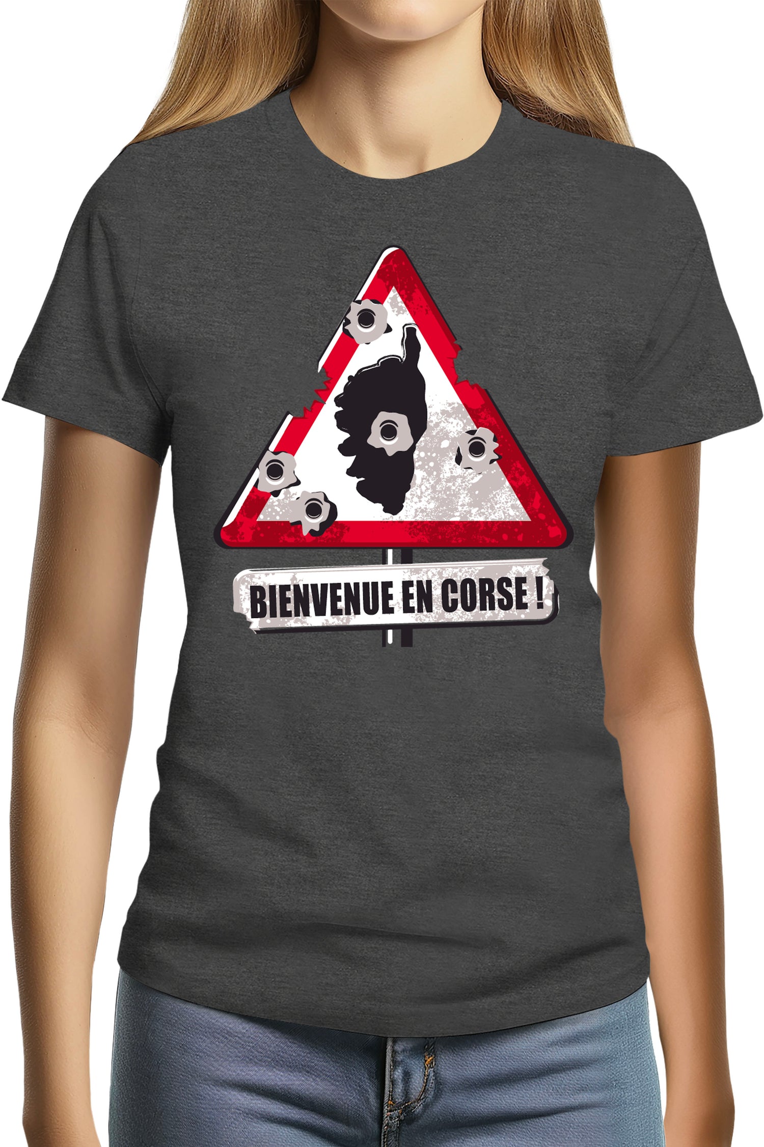 T-Shirt Femme Bienvenue en Corse impact