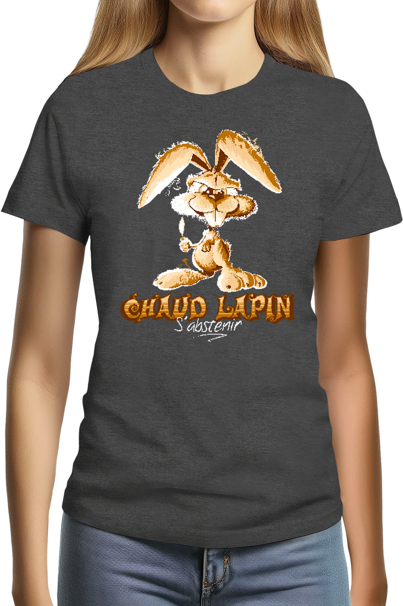 T-Shirt Femme Chaud lapin s'abstenir