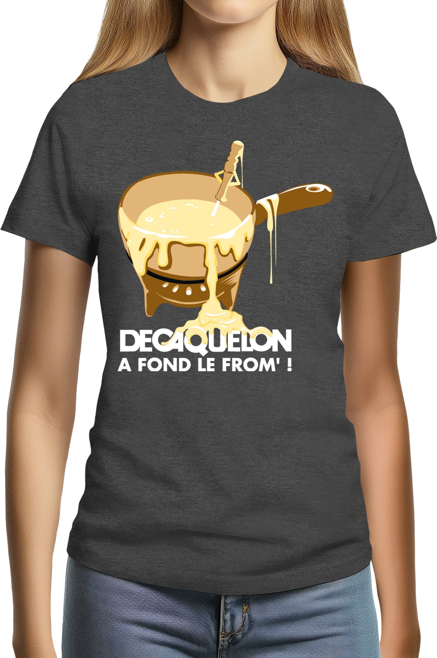 T-Shirt Femme Decaquelon à fond le fromage