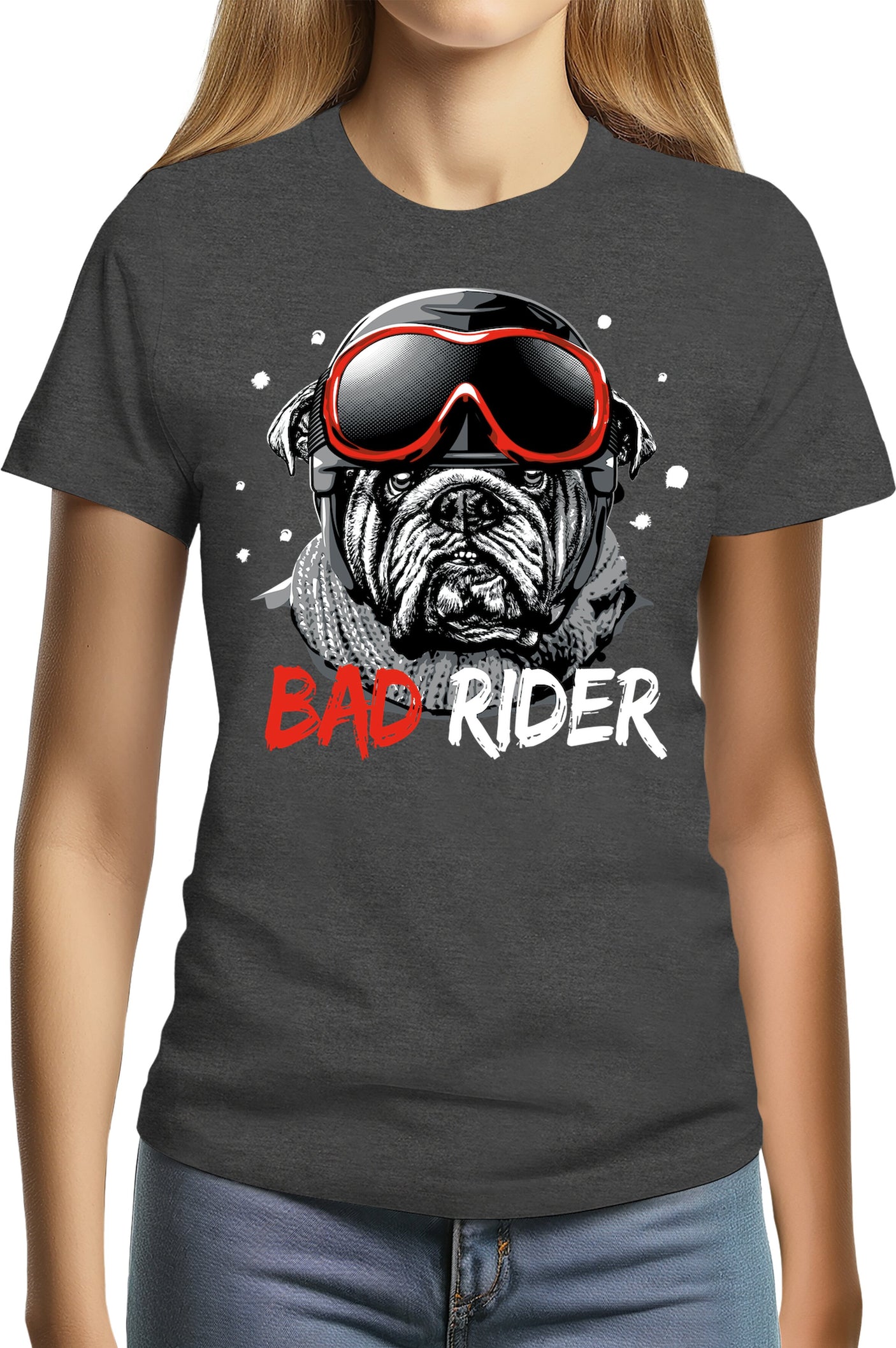 T-Shirt Femme Un rider chien pas facile