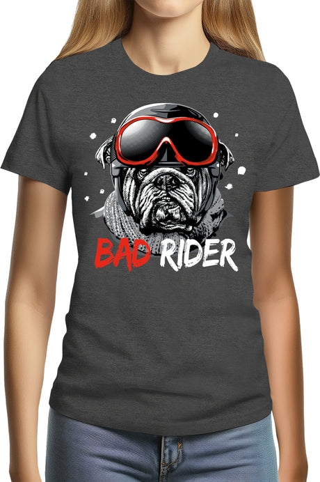 T-Shirt Femme Un rider chien pas facile