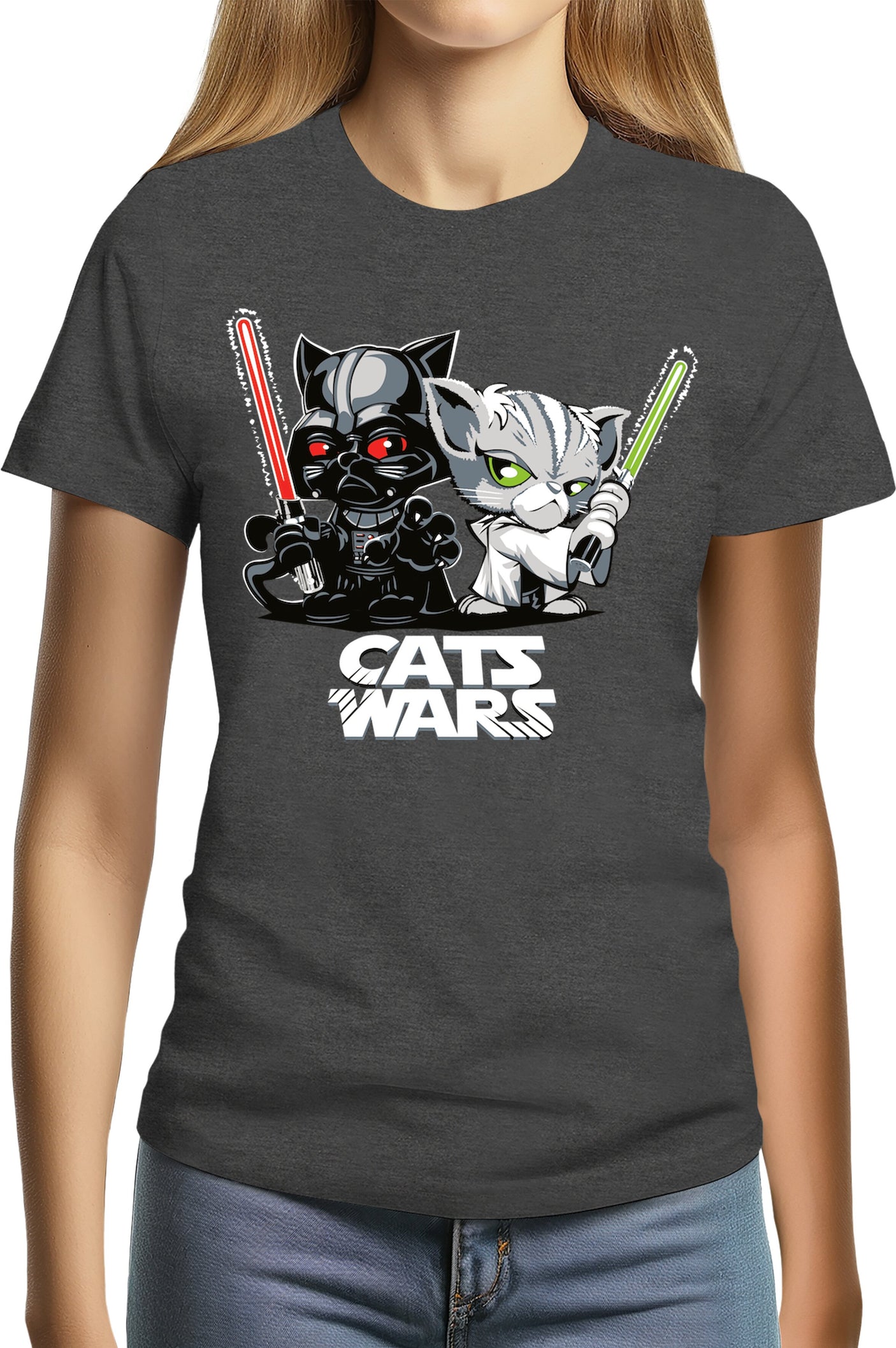 T-Shirt Femme Le coté obscur des chats