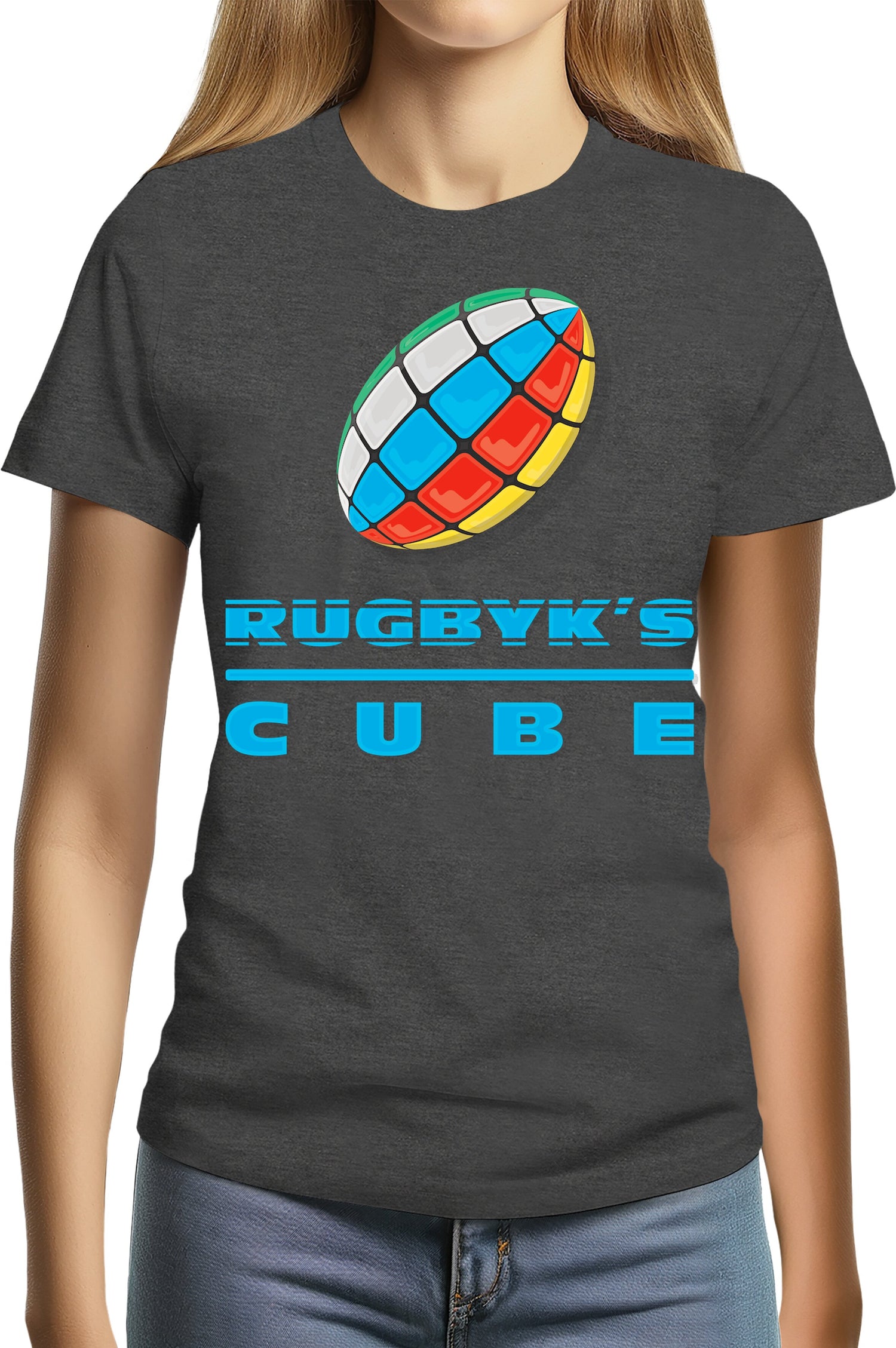 T-Shirt Femme Rugby cube