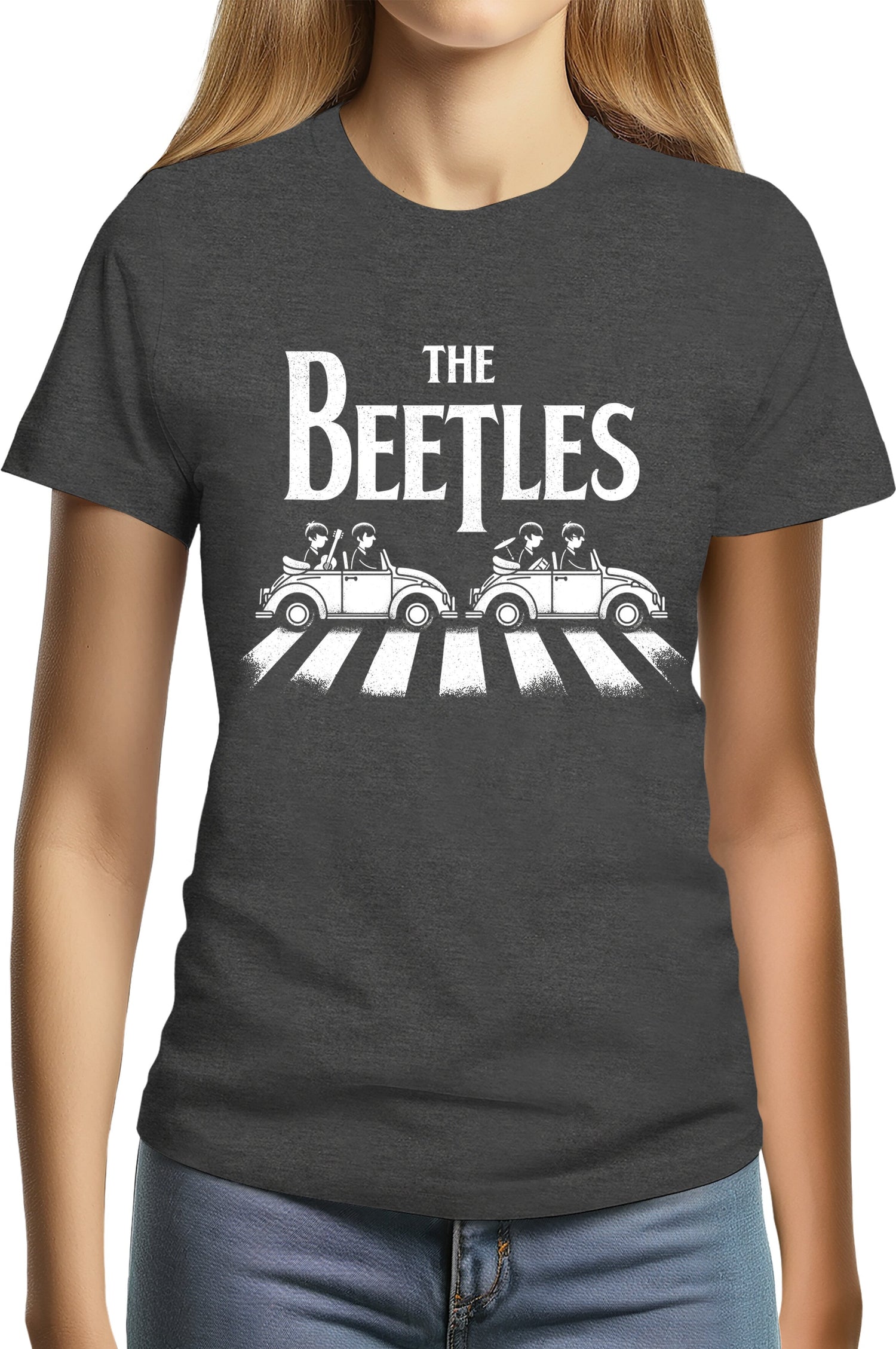 T-Shirt Femme The beetles, coccinelle qui traverse