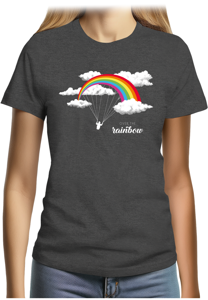 T-Shirt Femme Parapente arc en ciel