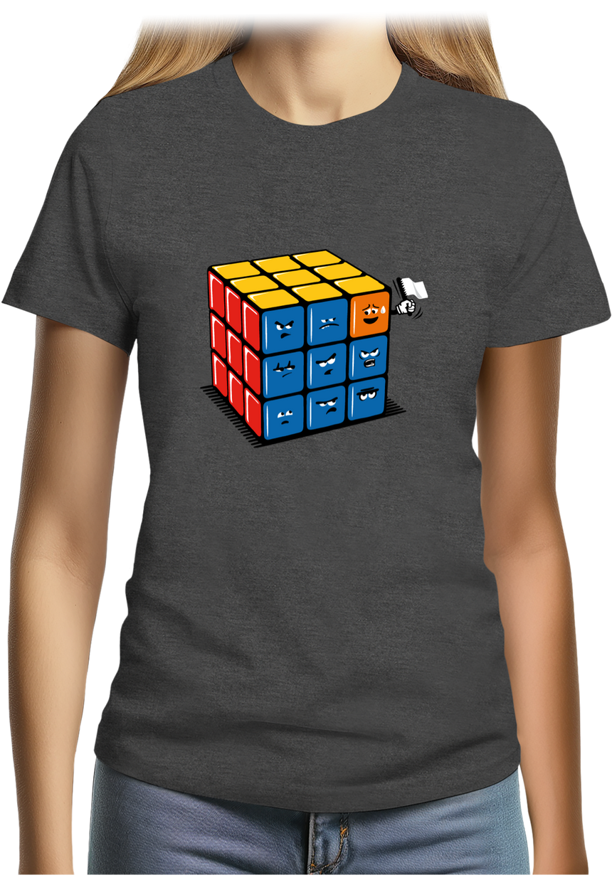 T-Shirt Femme Ruby cube avec drapeau