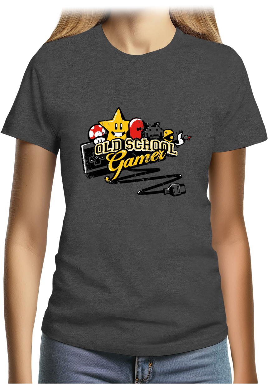 T-Shirt Femme Old School Gamer Vintage