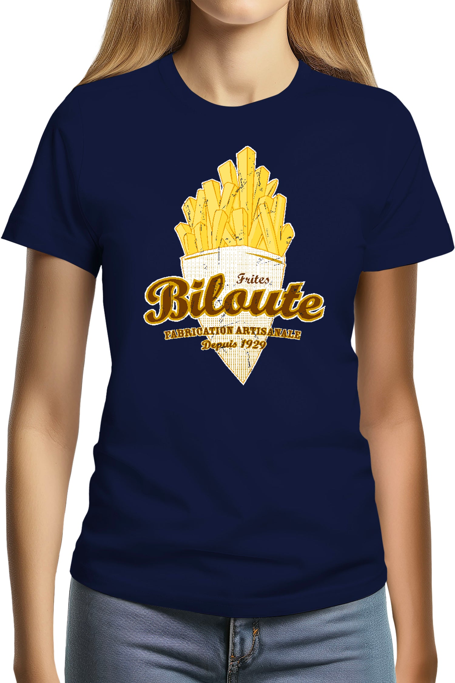 T-Shirt Femme Cornet de frites biloute