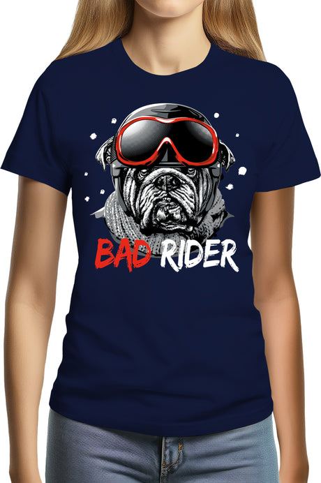 T-Shirt Femme Un rider chien pas facile