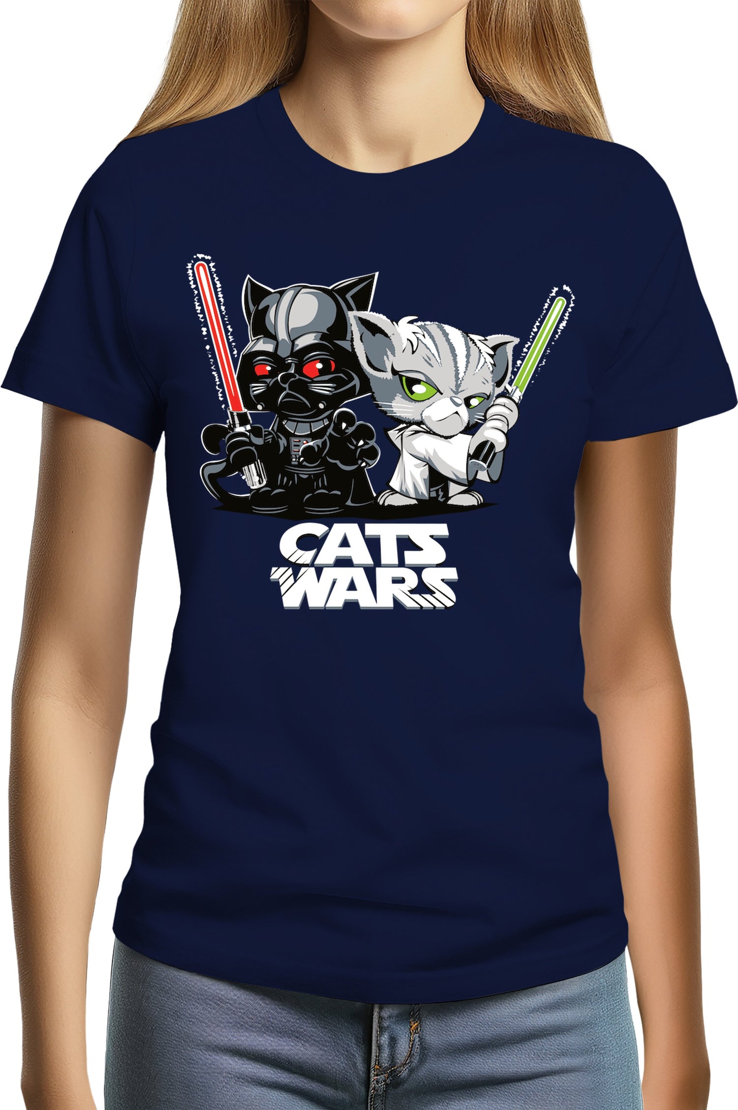 T-Shirt Femme Le coté obscur des chats