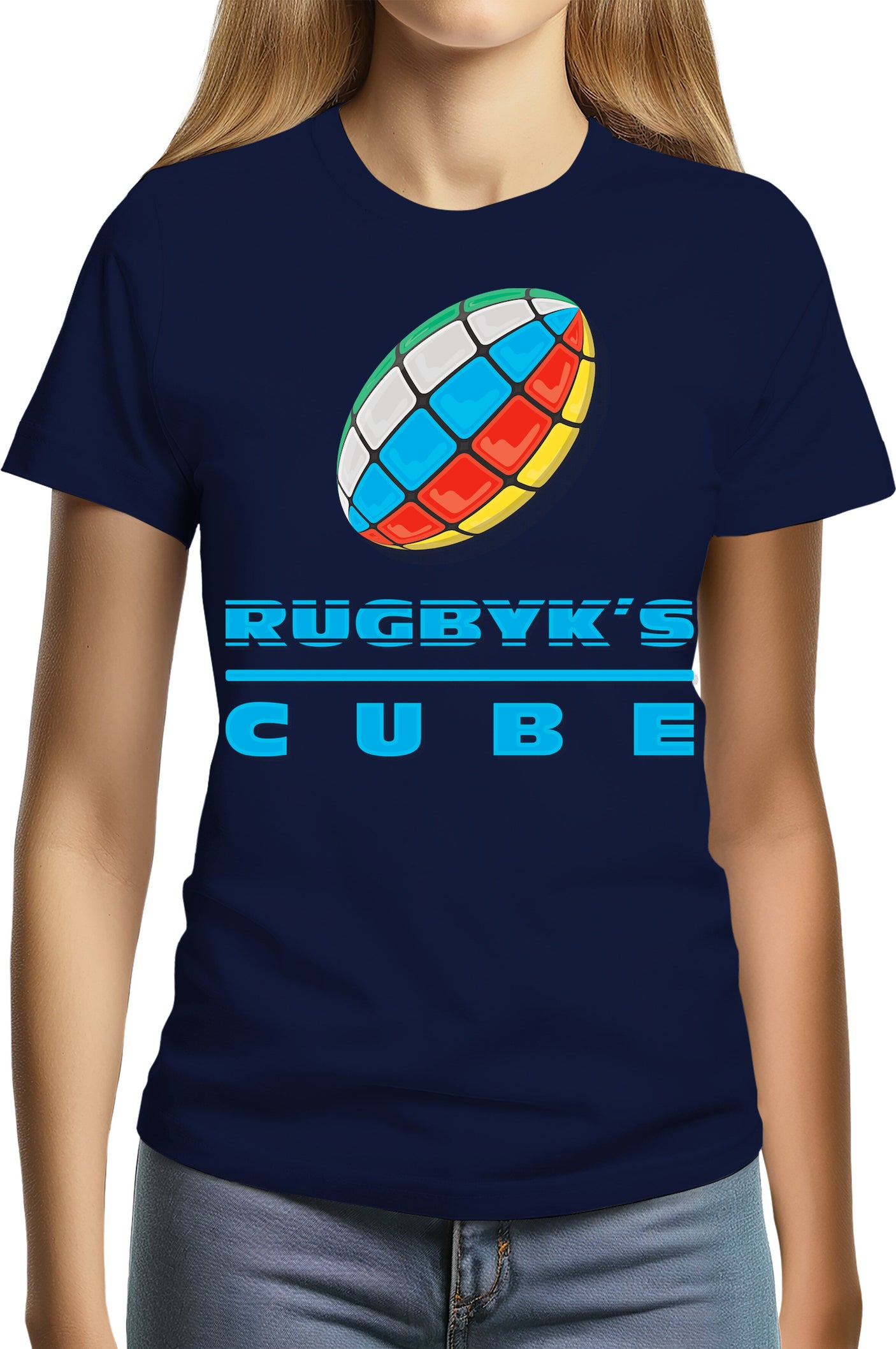 T-Shirt Femme Rugby cube