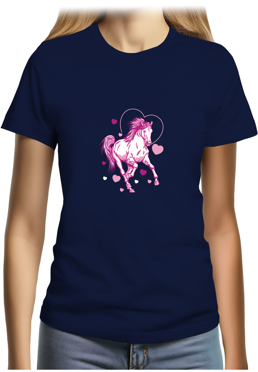T-Shirt Femme Cheval coeur galop