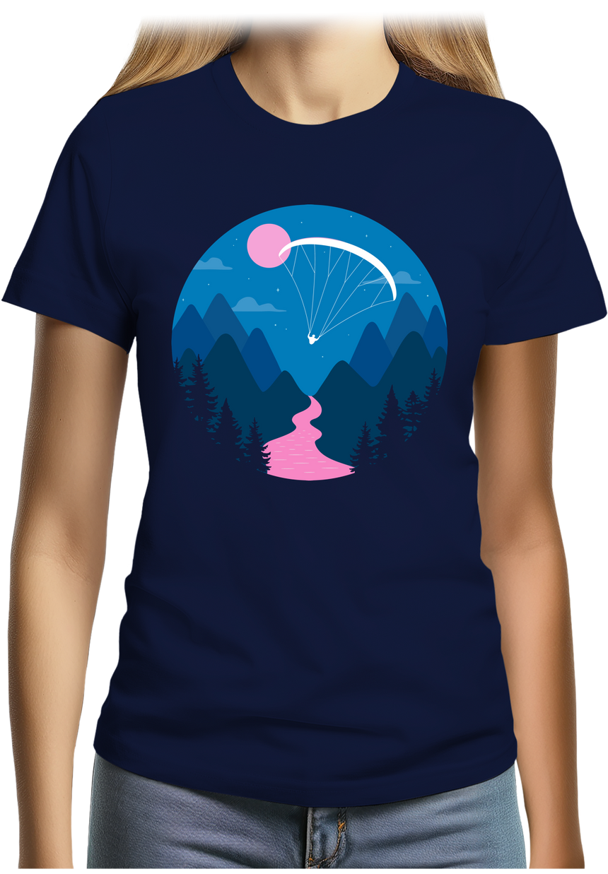 T-Shirt Femme Parapente au clair de lune