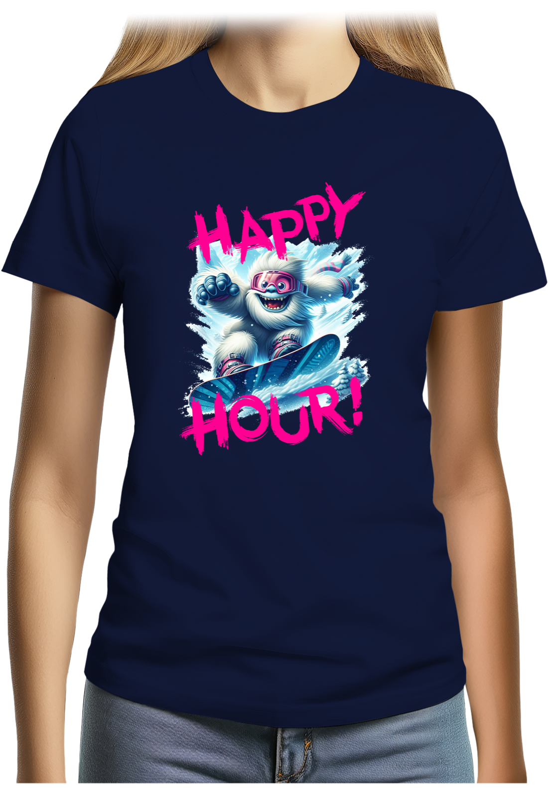 T-Shirt Femme Yeti snow en surf