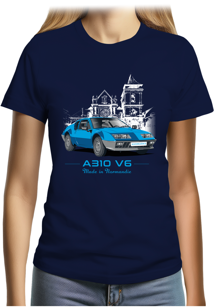 T-Shirt Femme Voiture A310 V6 Made in Normandie