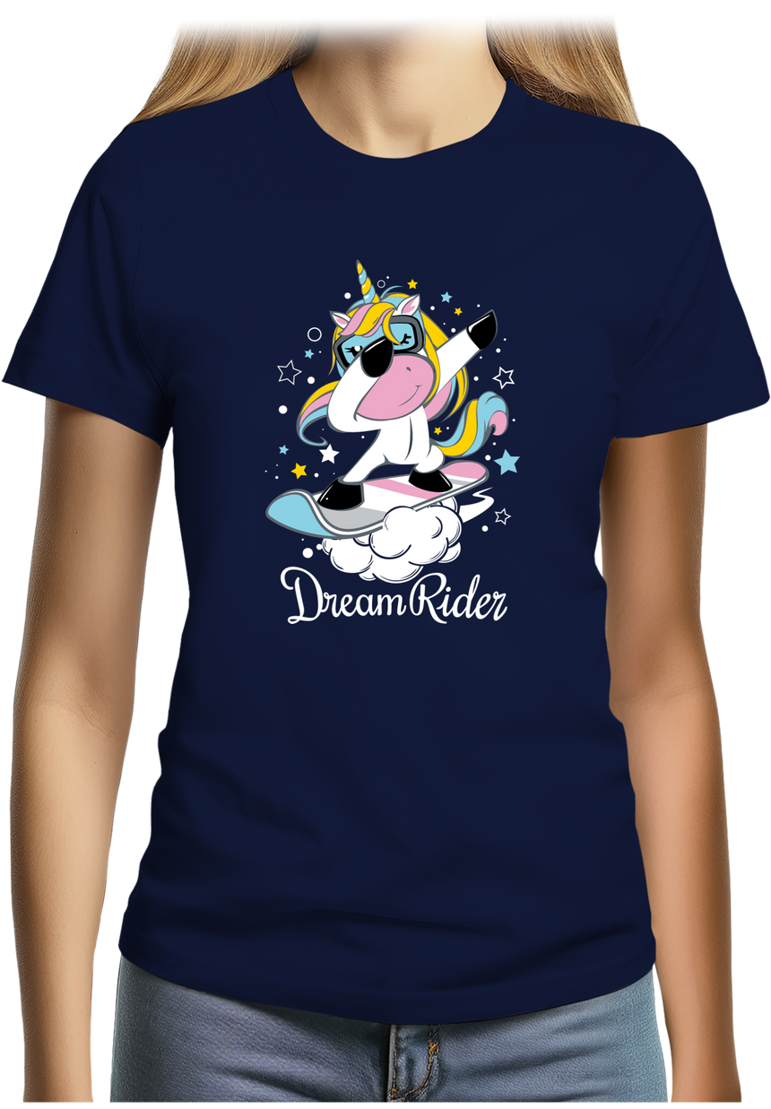 T-Shirt Femme Licorne en surf qui dab