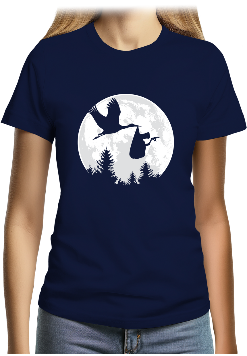 T-Shirt Femme Lune Cigogne