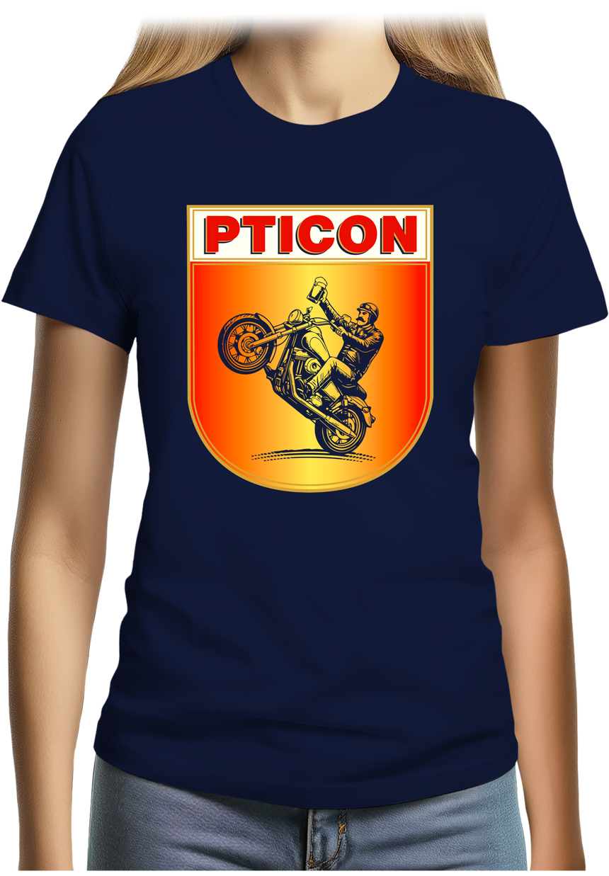 T-Shirt Femme Pticon la bière des motards fou