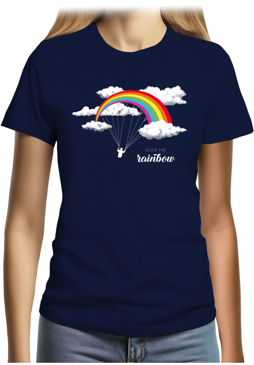 T-Shirt Femme Parapente arc en ciel