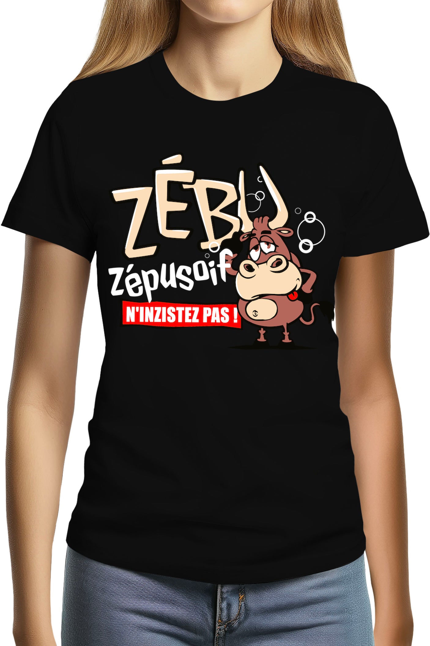 T-Shirt Femme Quand zébu zéplusoif