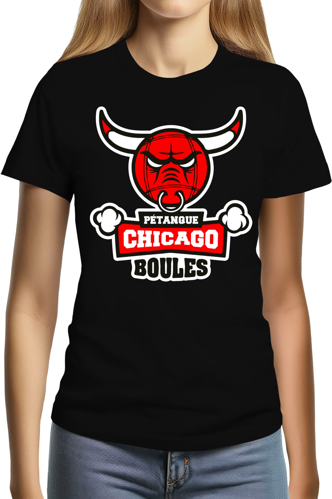 T-Shirt Femme Pétanque de Chicago