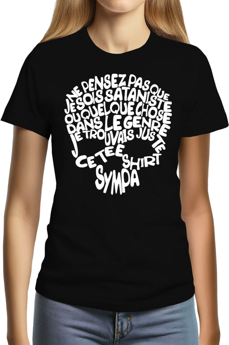 T-Shirt Femme Subliminable tête de mort