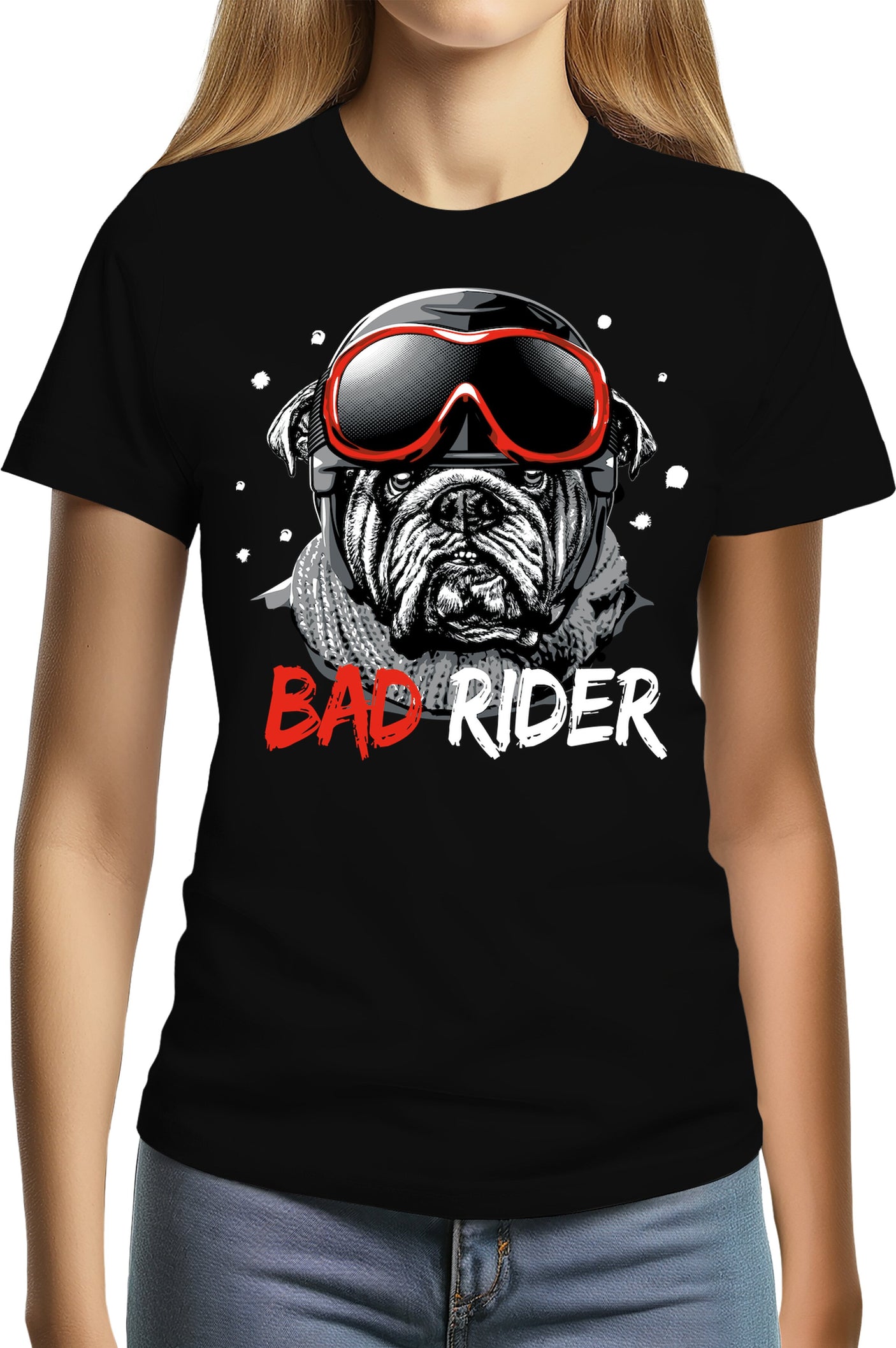 T-Shirt Femme Un rider chien pas facile