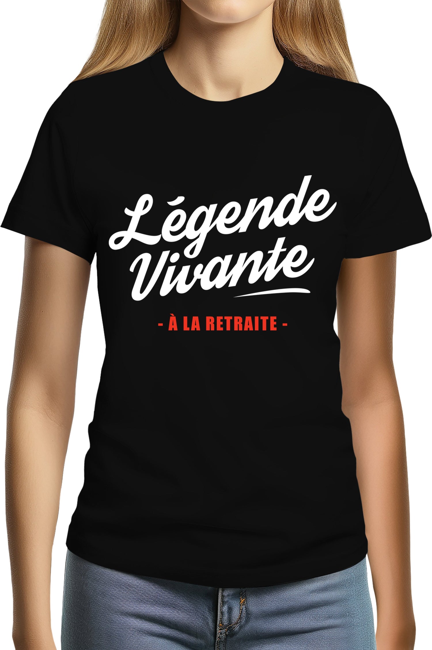 T-Shirt Femme Légende vivante à la retraite