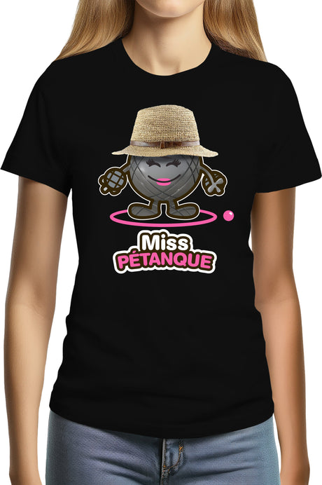 T-Shirt Femme Miss pétanque